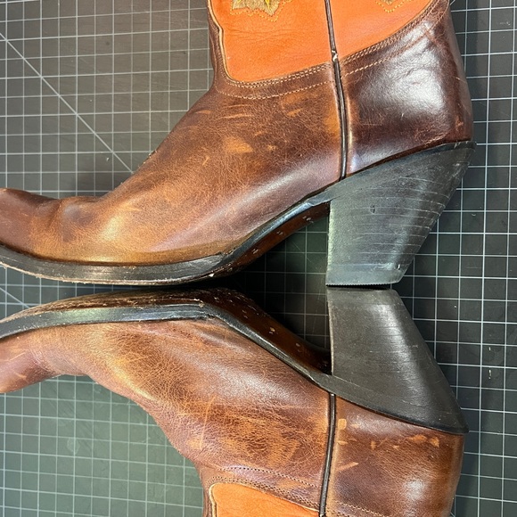 VGUC Sonora Double H boots with embroidery sz 7.5 - Picture 7 of 10